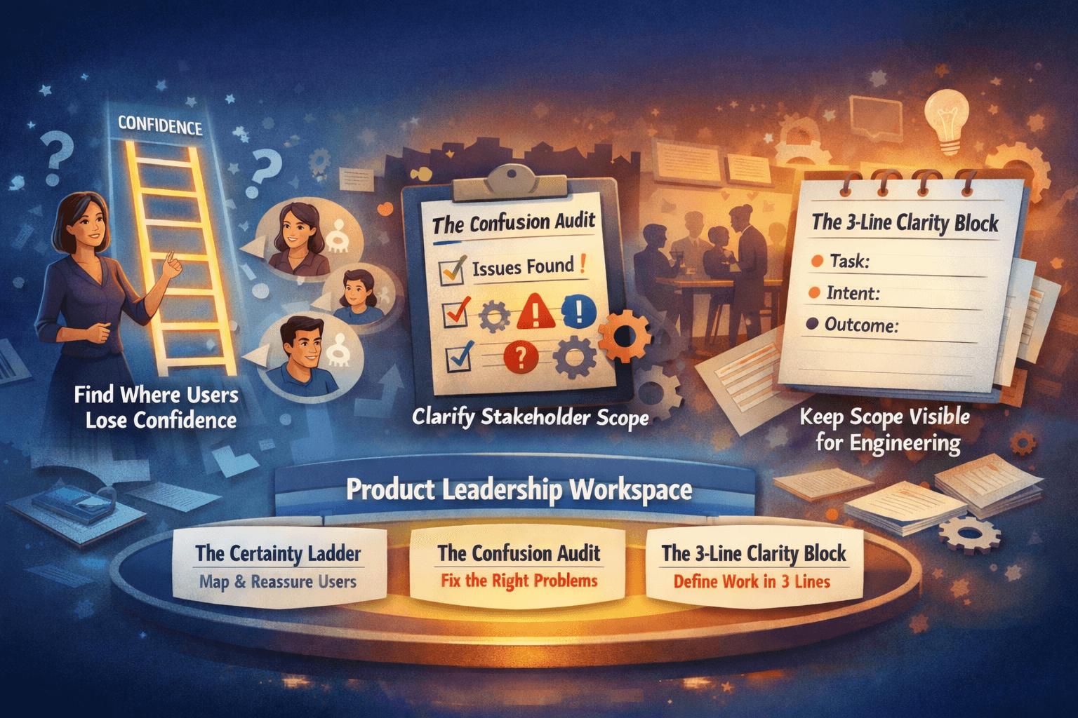 How Do I Lead? — The Certainty Ladder, Confusion Audit, and 3-Line Clarity Block